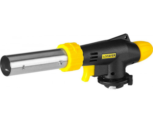 STAYER  ProTerm PG500 1300°C с пьезоподжигом, на баллон с цанговым соединением, увеличенный выход пламени, Газовая горелка (55580)