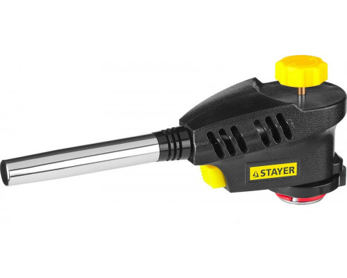 STAYER  ProTerm Turbo PG300 1300°C с пьезоподжигом, на баллон с цанговым соединением, турбо нагрев + 30%, Газовая горелка (55582)