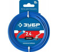 ЗУБР  ЗВЕЗДА, 2.4 мм, 15 м, леска для триммера, Профессионал (71020-2.4)