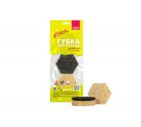 Губка д/пос Золушка Деликатная в вакуумной упаковке 3шт (100) Акцент