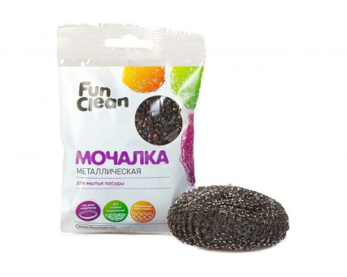 Губка д/пос Fun Clean металл нерж сталь плетеная 1шт (50) Акцент