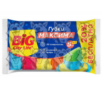 Губка д/пос Big City 5шт+1шт Максима (30) Биосфера Сервис