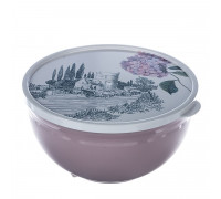 МИСКА С КРЫШКОЙ 2л ПУДРА  Toile de Jouy (8) Полимербыт арт 59614